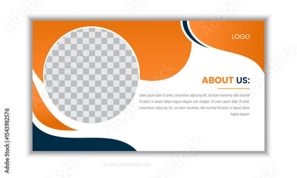 Obraz Professional business PowerPoint presentation slides template design. Infographic elements template set for web, print, annual report use for modern company profile