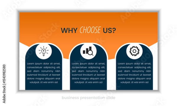 Obraz Professional business PowerPoint presentation slides template design. Infographic elements template set for web, print, annual report use for modern company profile