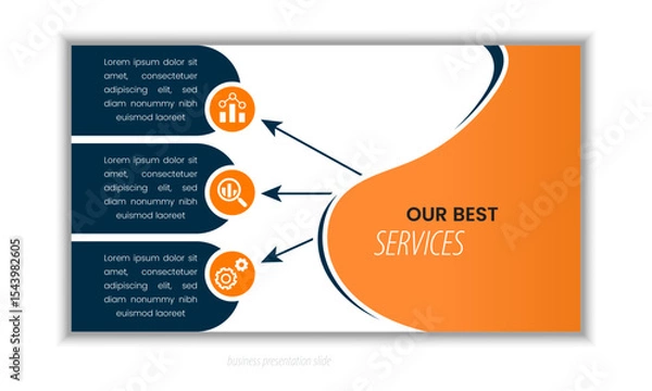 Obraz Professional business PowerPoint presentation slides template design. Infographic elements template set for web, print, annual report use for modern company profile