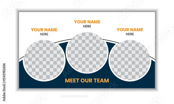 Obraz Professional business PowerPoint presentation slides template design. Infographic elements template set for web, print, annual report use for modern company profile