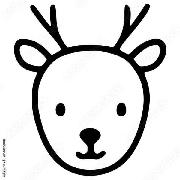 Obraz Cartoon Moose Face