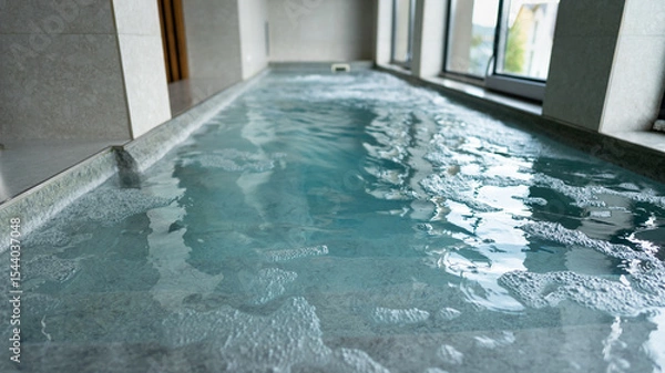 Fototapeta A small pool with bubbling water.