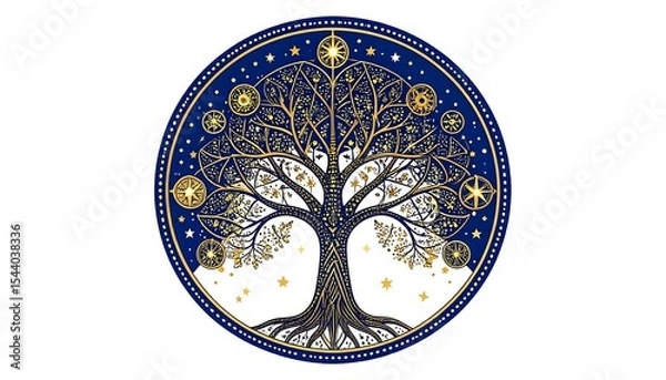 Fototapeta Celestial Tree of Life Art.