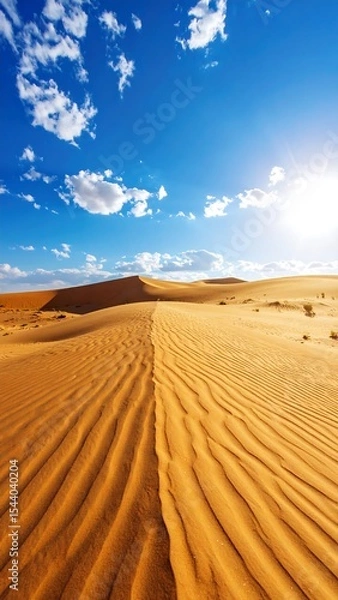 Fototapeta Desert Dunescape with Blue Sky.