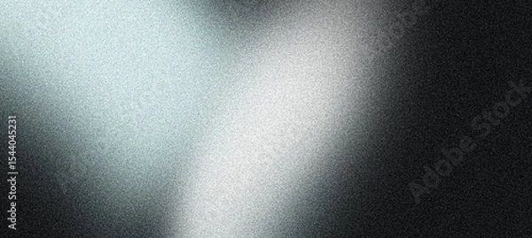 Fototapeta Noise texture banner background, grainy light blue gray white black abstract gradient poster webpage header backdrop design