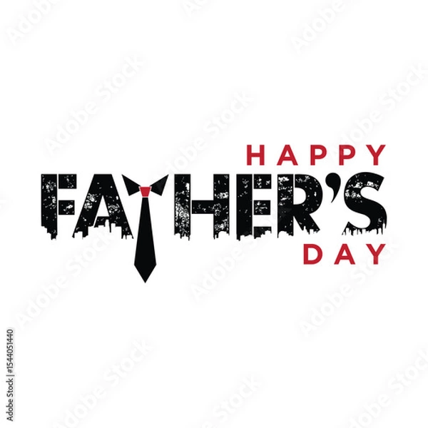 Fototapeta Happy Father’s Day Calligraphy design vector. Vector illustration.
