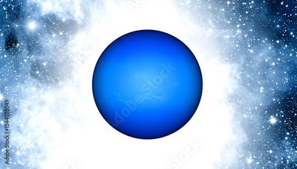 Obraz Neptune with space, cosmic, and nebula.