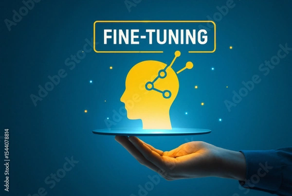 Obraz AI Brainstorming Concept – Neural Network Fine-Tuning in Progress