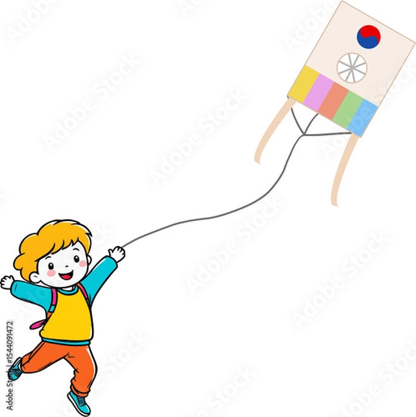 Obraz 연,한국전통,전통놀이,연날리기,명절,한국명절,설,설날,새해,추석,한가위,실타래