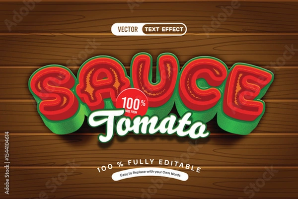 Obraz Tomato Sauce Text Effect
