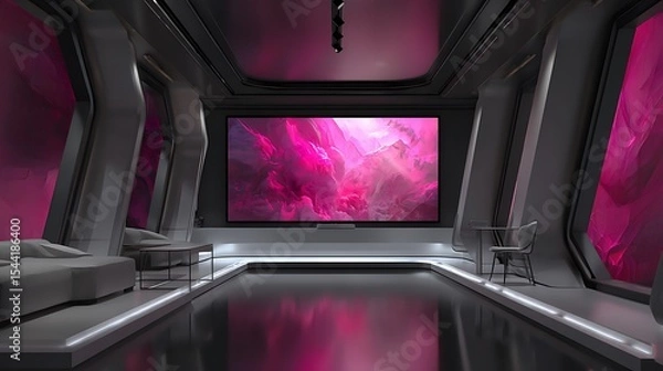 Fototapeta uxury Desk Space: Interior Background with RGB Gaming PC"

"Creative Zone: Interior Design Featuring Ultra-Slim Computer Setup"

"Digital Living: Cozy Interior with Stylish Workstation Design"