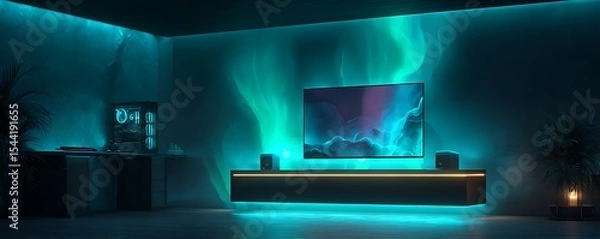 Fototapeta "Digital Comfort Zone: Interior Decor with High-End PC Setup"

"Smart Space Design: Computer-Focused Interior Background"

"Minimalist Office Setup with High-Tech Computer Aesthetic"