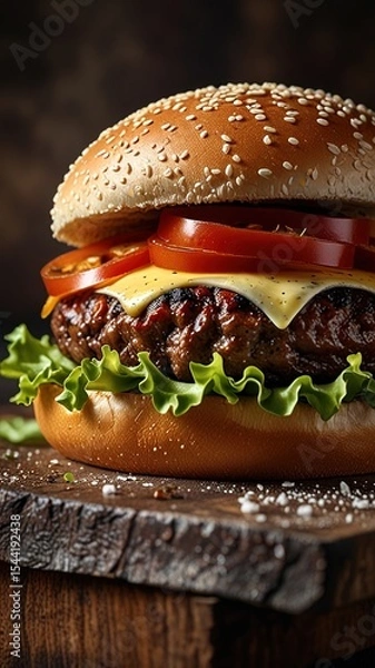 Obraz Fresh tasty burger