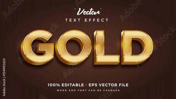 Fototapeta Gold 3d editable text style effect with grain texture
light reflection
