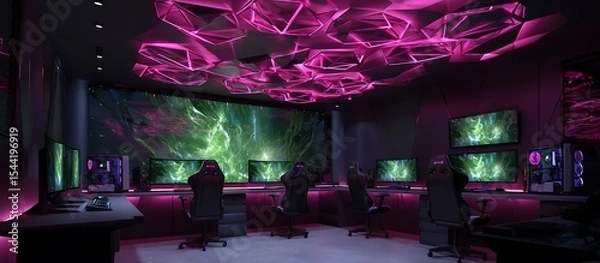 Fototapeta "Digital Comfort Zone: Interior Decor with High-End PC Setup"

"Smart Space Design: Computer-Focused Interior Background"

"Minimalist Office Setup with High-Tech Computer Aesthetic"