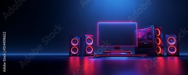 Fototapeta "Digital Comfort Zone: Interior Decor with High-End PC Setup"

"Smart Space Design: Computer-Focused Interior Background"

"Minimalist Office Setup with High-Tech Computer Aesthetic"