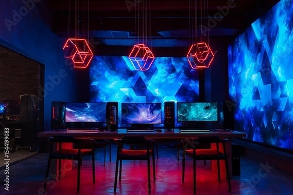 Fototapeta "Digital Comfort Zone: Interior Decor with High-End PC Setup"

"Smart Space Design: Computer-Focused Interior Background"

"Minimalist Office Setup with High-Tech Computer Aesthetic"
