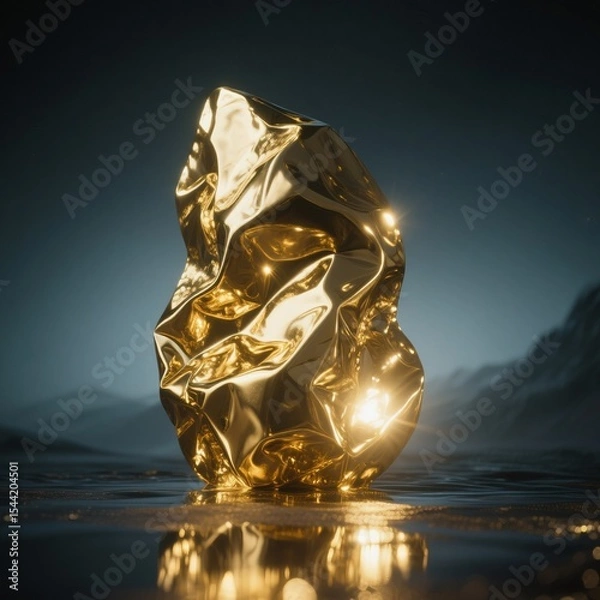 Obraz golden christmas ball