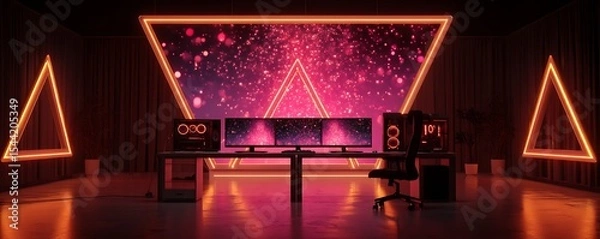 Fototapeta "Modern Workspace Vibes: Sleek Interior with Computer Setup"

"Tech-Inspired Elegance: Interior Design Meets Digital Aesthetics"

"Futuristic Workstation: Minimal Computer Interior Background"

