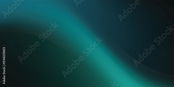 Fototapeta Grainy gradient background, dark green abstract wave texture texture noise banner background design vector backgrond eps10