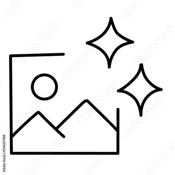 Fototapeta Photo edit line vector