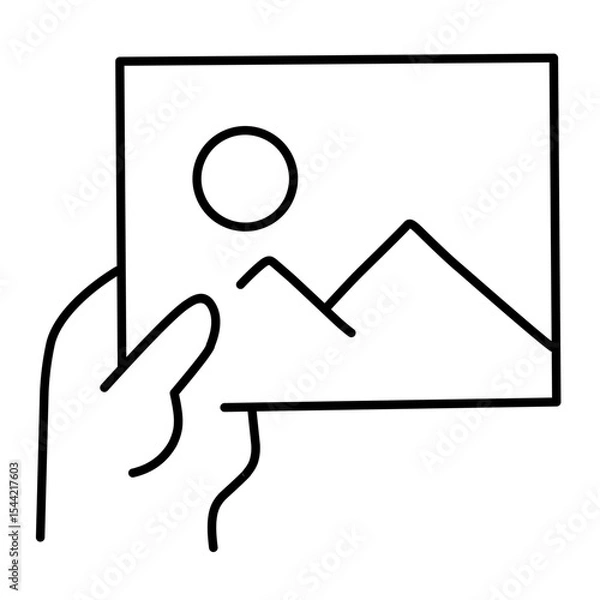 Fototapeta Photo edit line vector