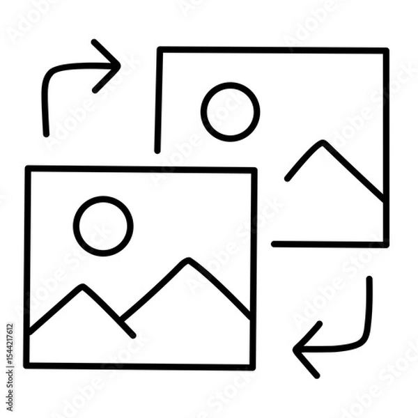 Fototapeta Photo edit line vector