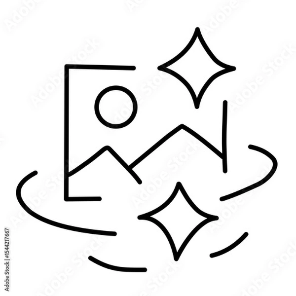 Fototapeta Photo edit line vector