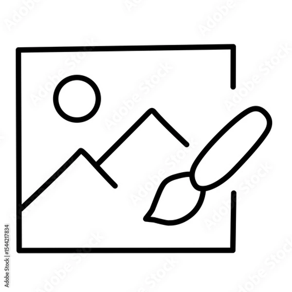 Fototapeta Photo edit line vector