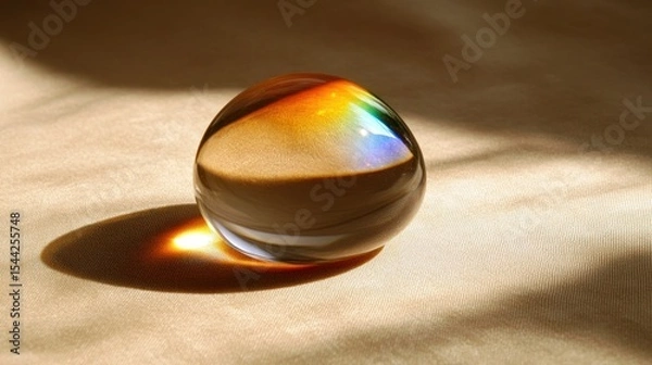 Fototapeta Transparent orb reflecting light