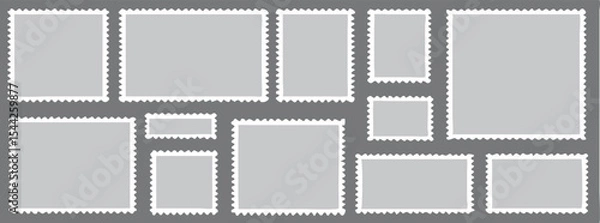 Fototapeta Postage stamp collection. Vector illustration