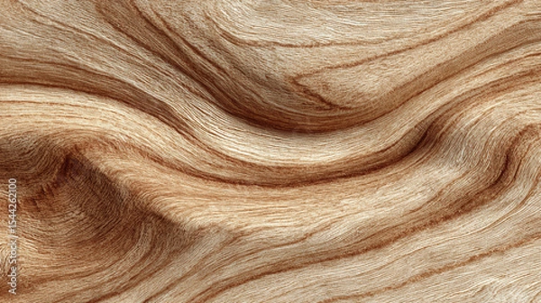 Fototapeta Brown and Beige Fabric Texture with Wavy Drape