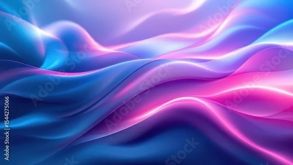 Fototapeta Abstract Wave Design of Dynamic Fluid with Blue Violet Gradient Background Texture