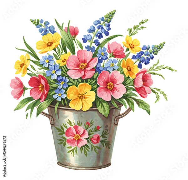 Fototapeta 色鮮やか花束 優しく咲く春の彩り