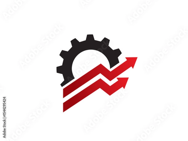 Fototapeta Industrial Growth Financial Arrow Logo Template