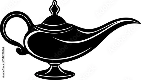 Obraz Lamp silhouette vector illustration Design