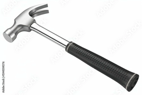 Fototapeta a hammer with a black handle and a silver handle