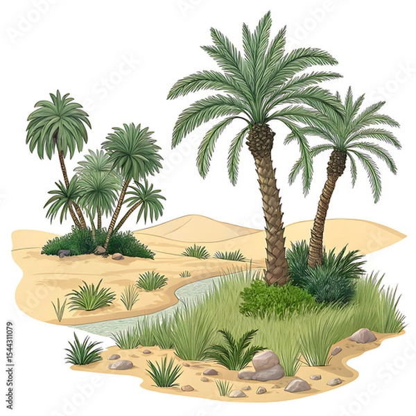 Fototapeta palm trees in the desert