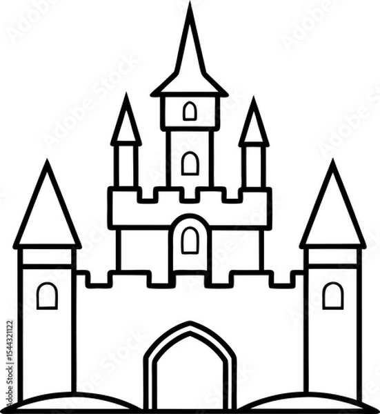 Fototapeta Vector Castle Sketch Design