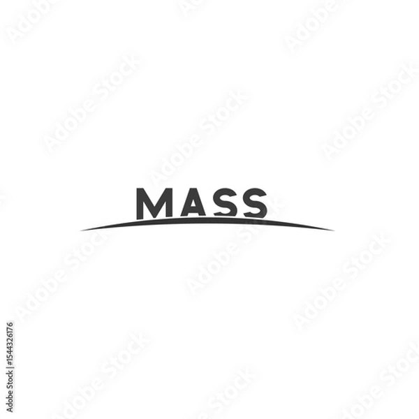 Obraz MASS Logo｜質量をテーマにしたタイポグラフィロゴ