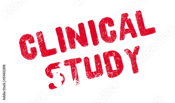 Fototapeta Clinical Study rubber stamp. Grunge design with dust scratches. Effects can be easily removed for a clean, crisp look. Color is easily changed.