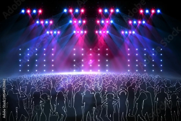 Obraz Digitally generated nightclub under lights