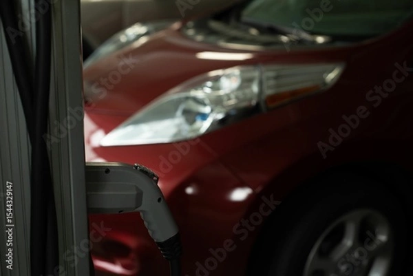 Obraz Charging plug hanging at charging station