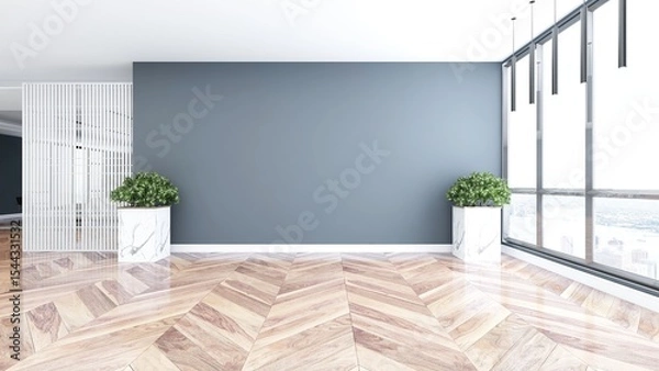 Obraz modern blank wall for logo mockup