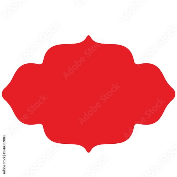 Obraz Ornate Red Decorative Label