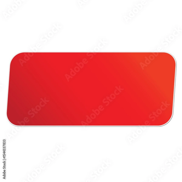 Obraz Red Rounded Rectangle Label