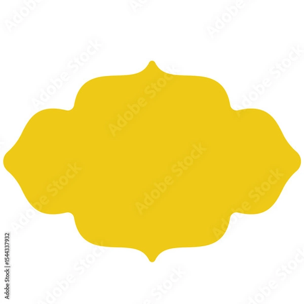 Obraz Ornate Yellow Decorative Label