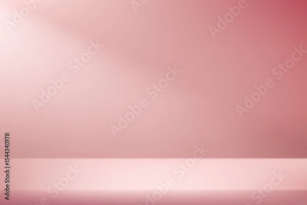 Fototapeta Background Pink Studio Room with Light. Space for selling products on the website. Template mock up for display of product. Vector illustration.