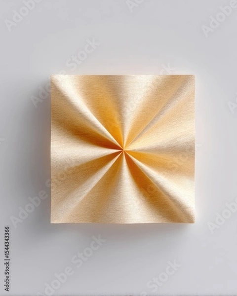 Obraz Textured Gold Napkin Folded in Square Pattern