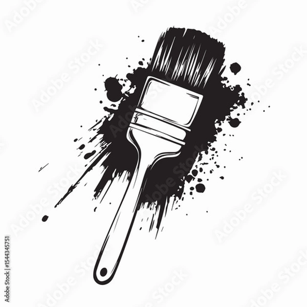 Obraz Creative Paint Brush Making Stunning Artistic Stroke in Vibrant Colors Vector Design
